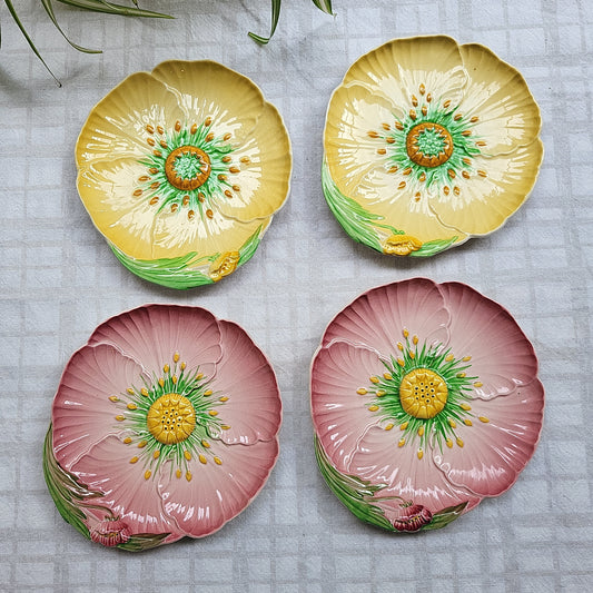 Floral dessert plates, Carlton Ware (set of 4) | 1930's