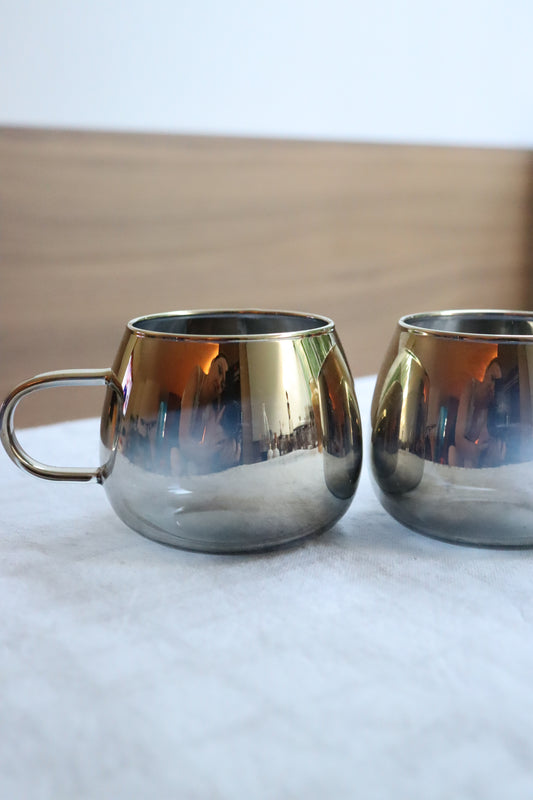 Gold Ombre Glass Cocktail Glasses
