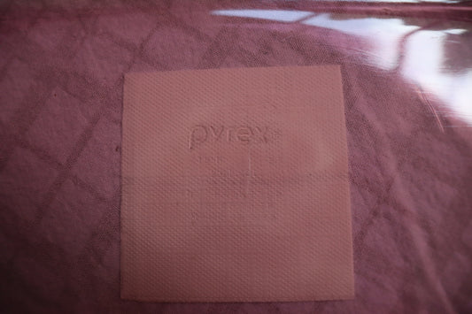 Pyrex Cranberry Glass Casserole Dish | 1990's