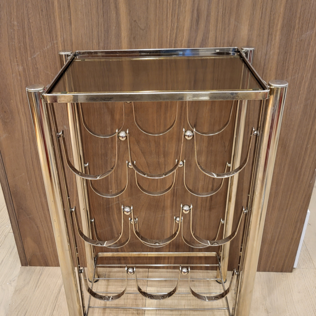 SOLD: Brass Wine Rack | 1970s