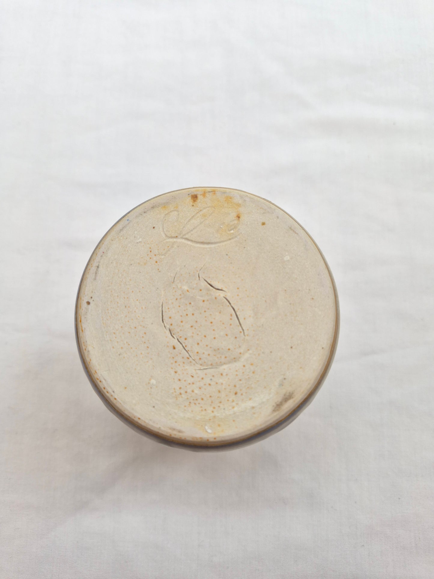 Blue Ribbed Studio Pottery