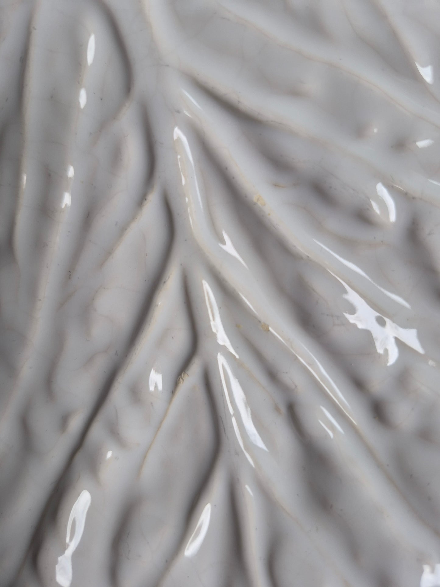 White Cabbageware 12" Serving Platter, 1980s