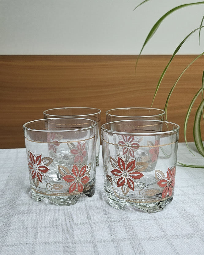 Vintage Italian Cocktail Glasses, Masserini Barocco (set of 4) | 1960's