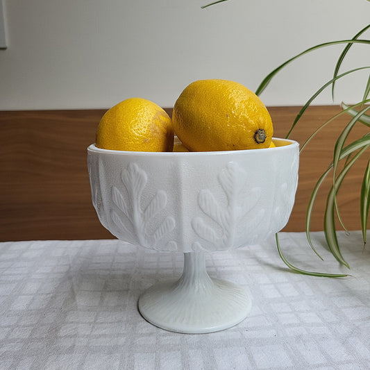 Milk Glass Fruit Bowl |  1975's