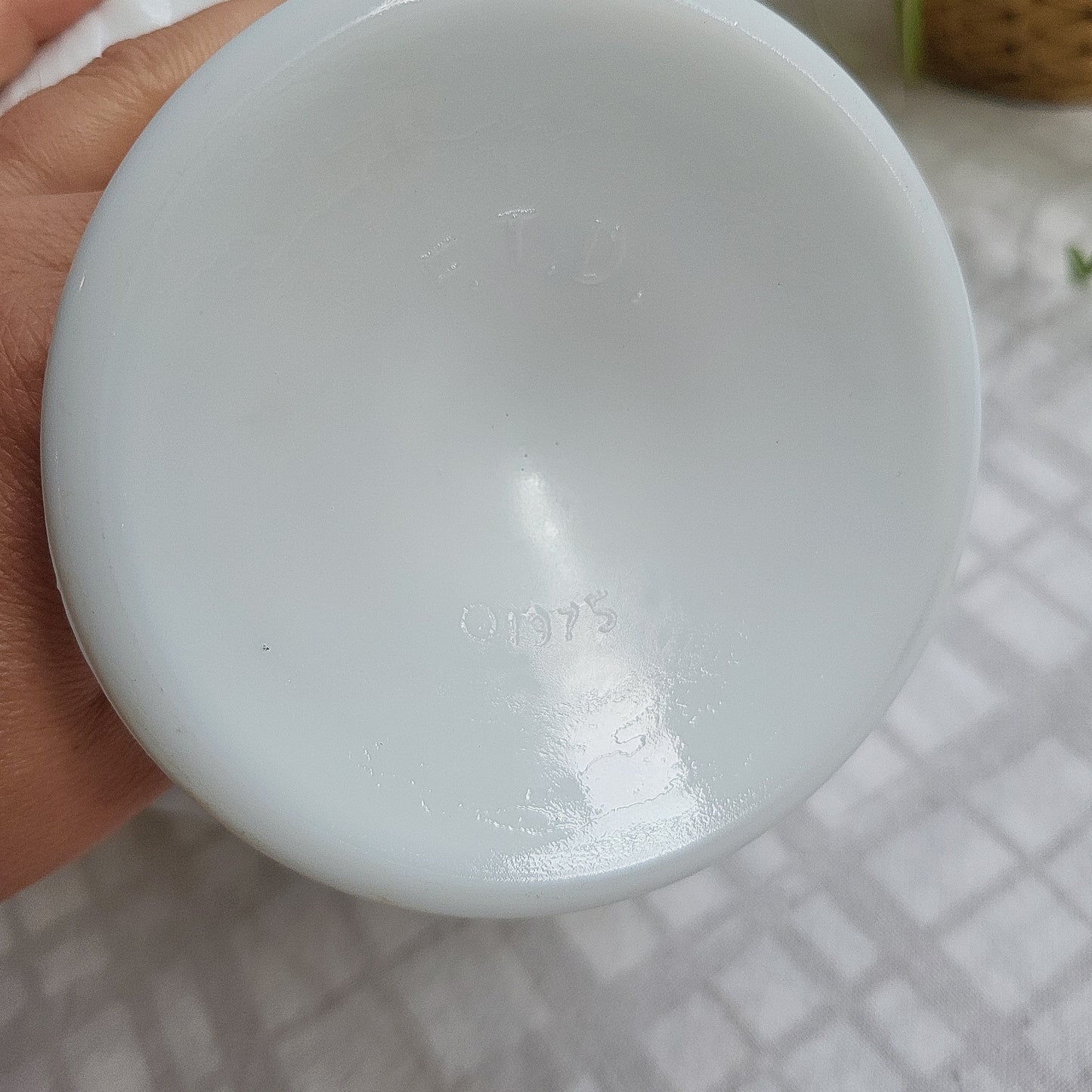 Milk Glass Centerpeice Bowl |  1970's