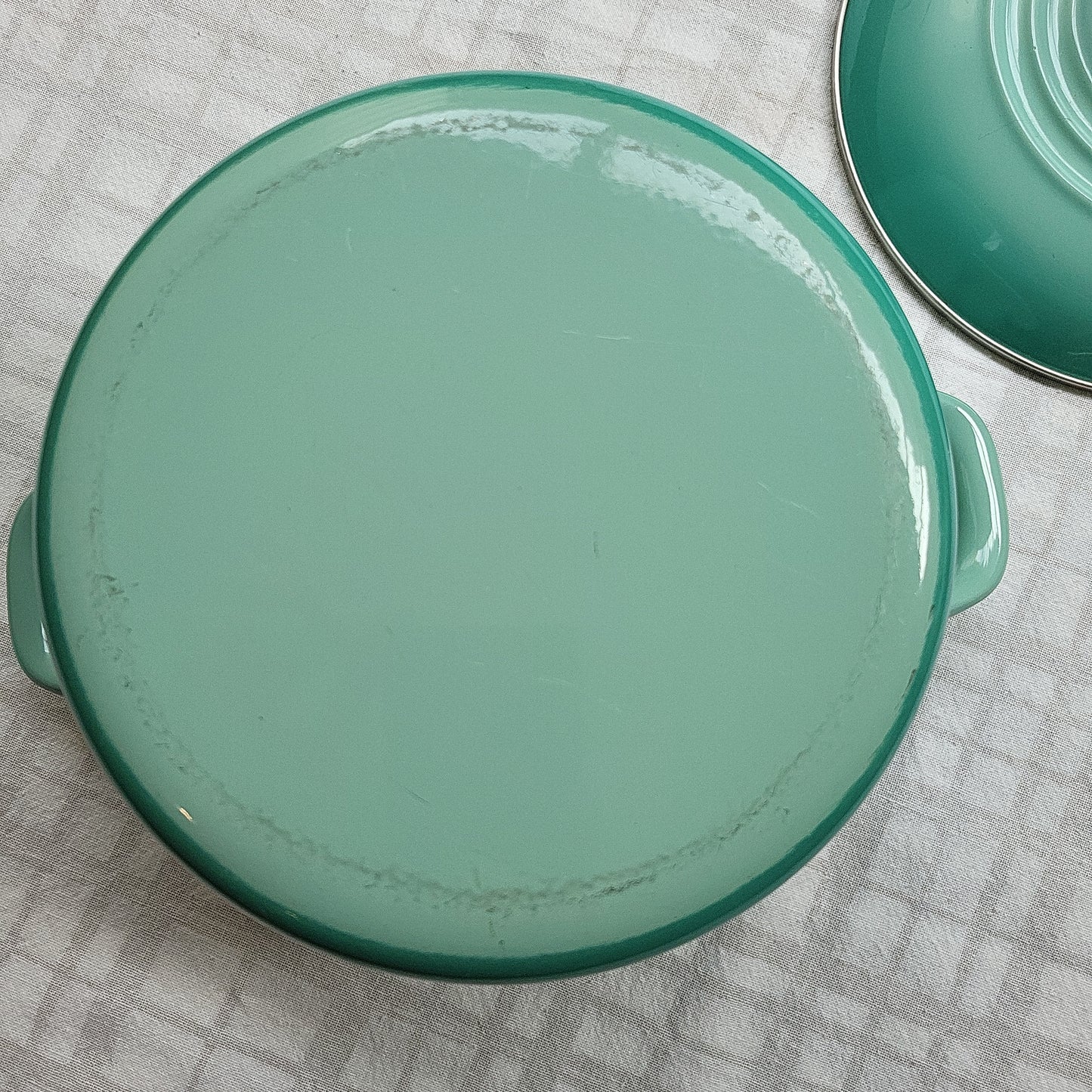 Turquoise Enamel Carbon Steel Pot, Le Creuset