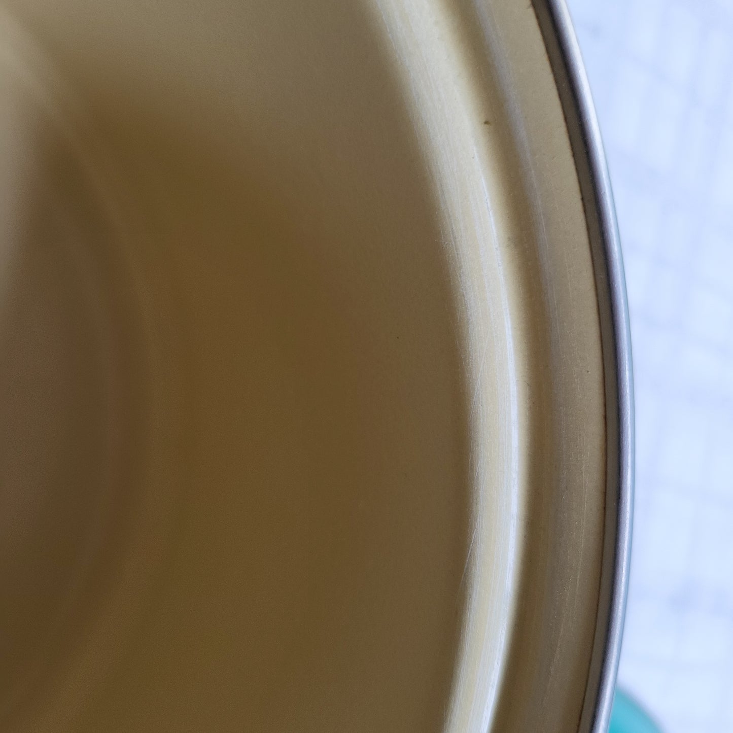 Turquoise Enamel Carbon Steel Pot, Le Creuset