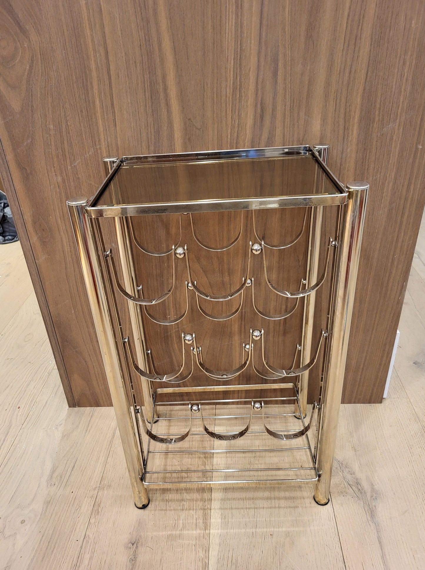 SOLD: Brass Wine Rack  | 1970s