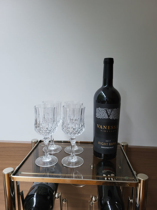 Cristal D'Arques Crystal Wine Glasses (Set of 4)  |  1970's