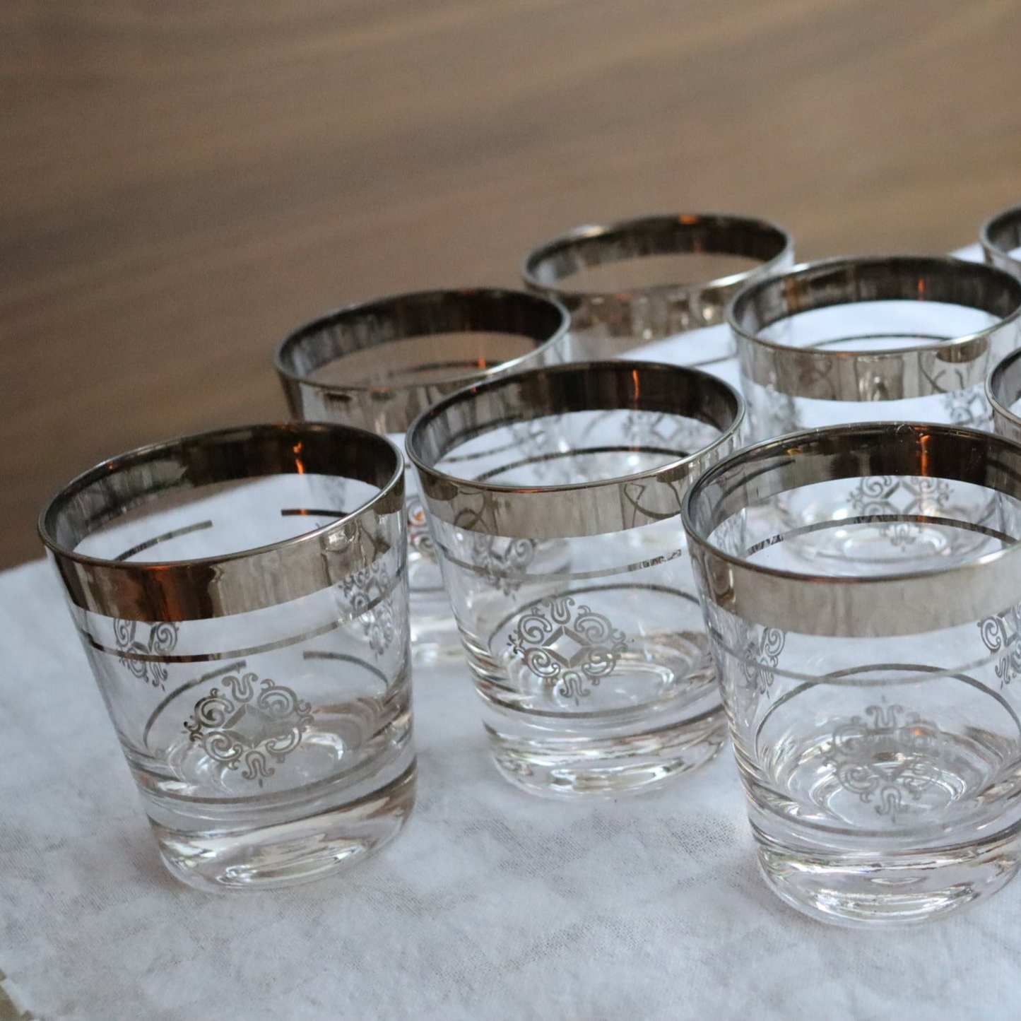 22kt Platinum Scotch Whisky Tumbler, Cutler (Set of 8)  |  1960's