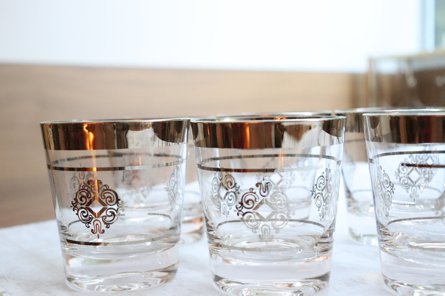 22kt Platinum Scotch Whisky Tumbler, Cutler (Set of 8)  |  1960's
