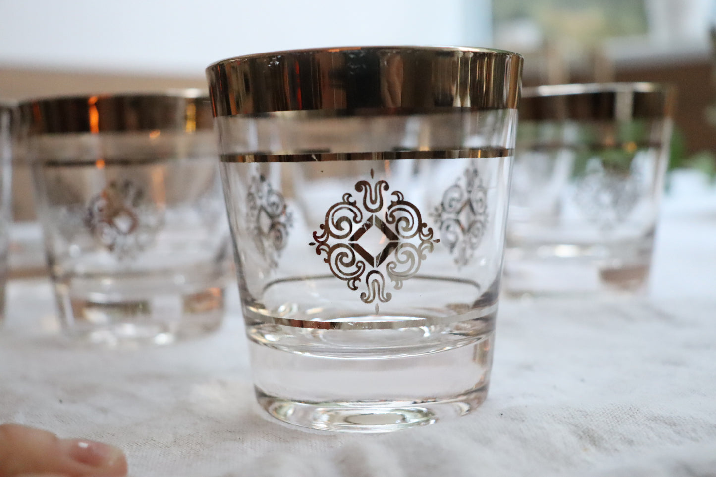 22kt Platinum Scotch Whisky Tumbler, Cutler (Set of 8)  |  1960's
