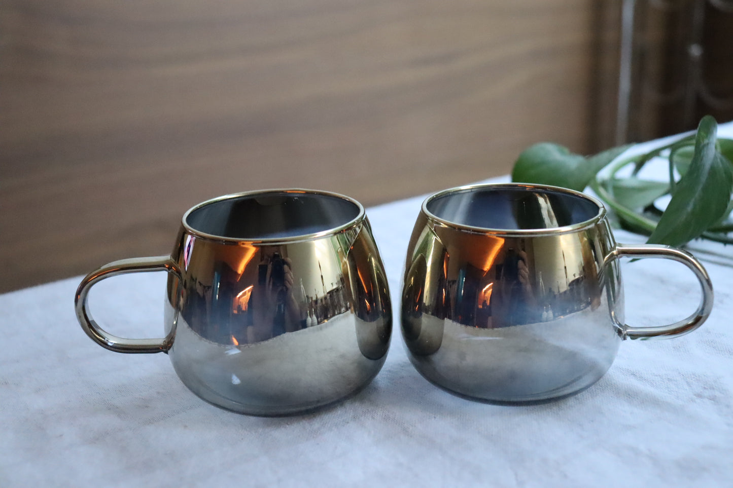 Gold Ombre Glass Cocktail Glasses | Retro