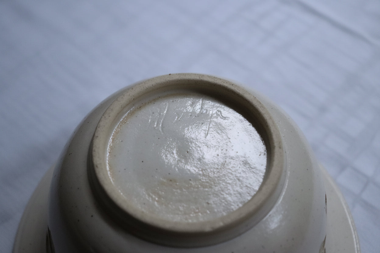 Hand-Carved Foral Dish | Studio Pottery