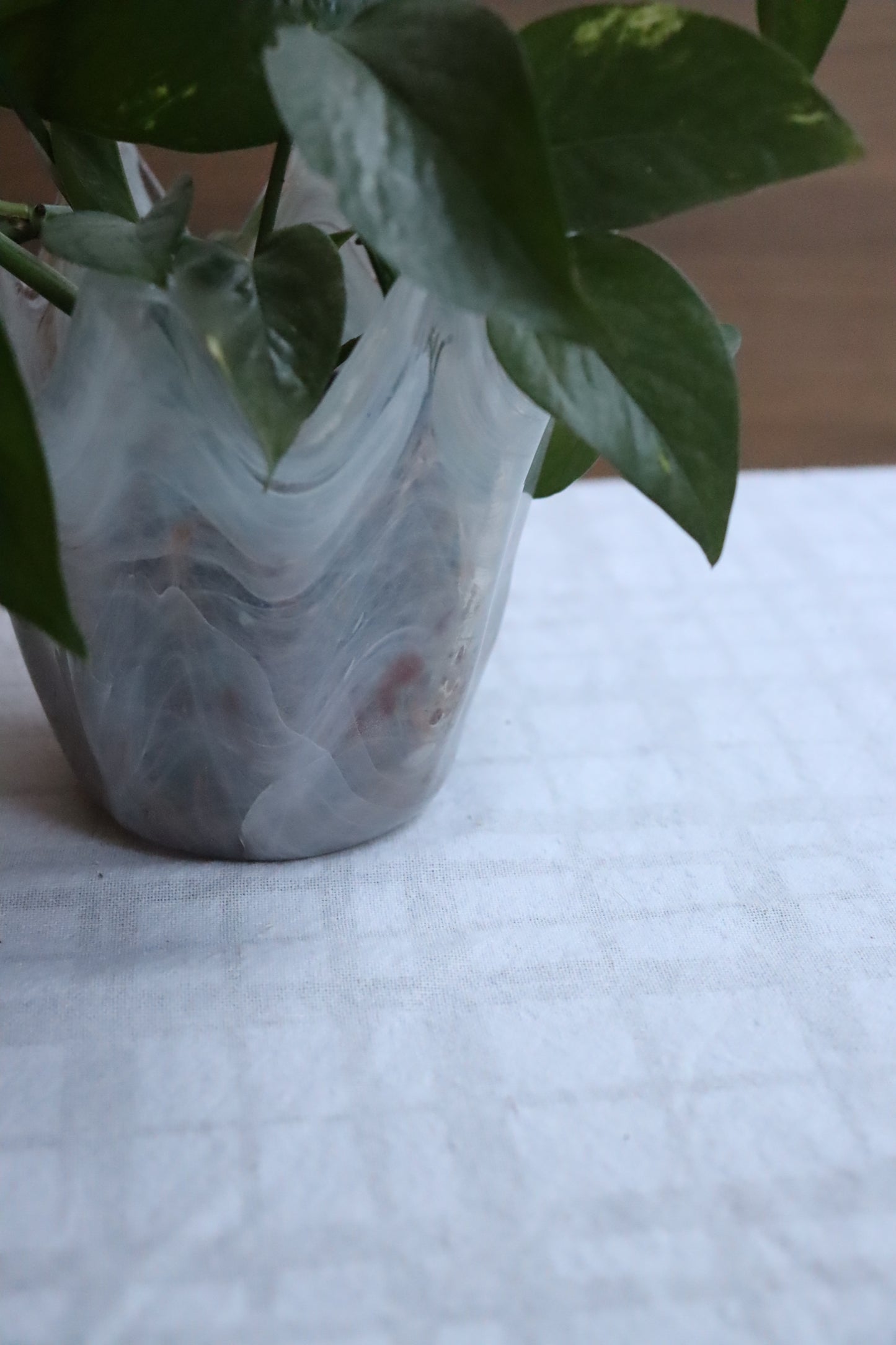 Blue Hand-blown Art Glass Vase, Murano-style | 1960's