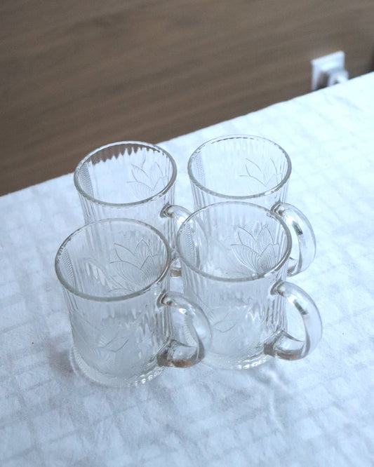 Magnolia Glass Coffee Mugs (set of 4)