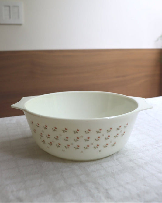 Laura Ashley Tulip Casserole Dish, Pyrex | 1980's
