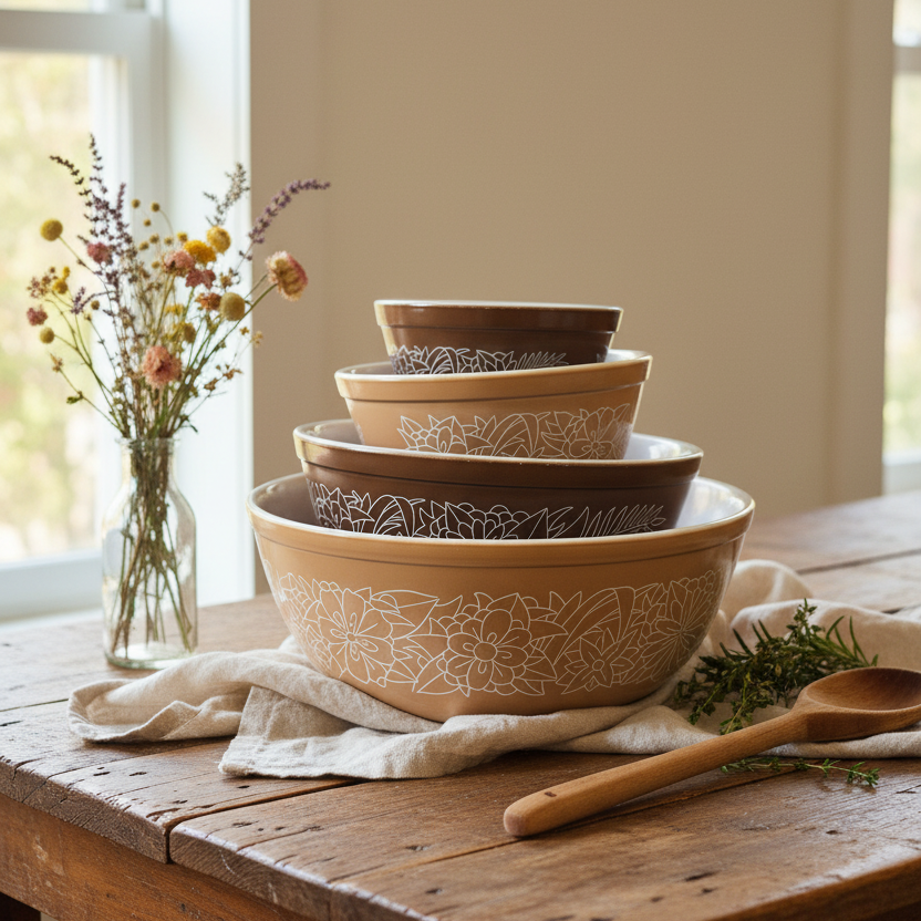 Pyrex Mixing Bowls (set of 4)  |  1950's