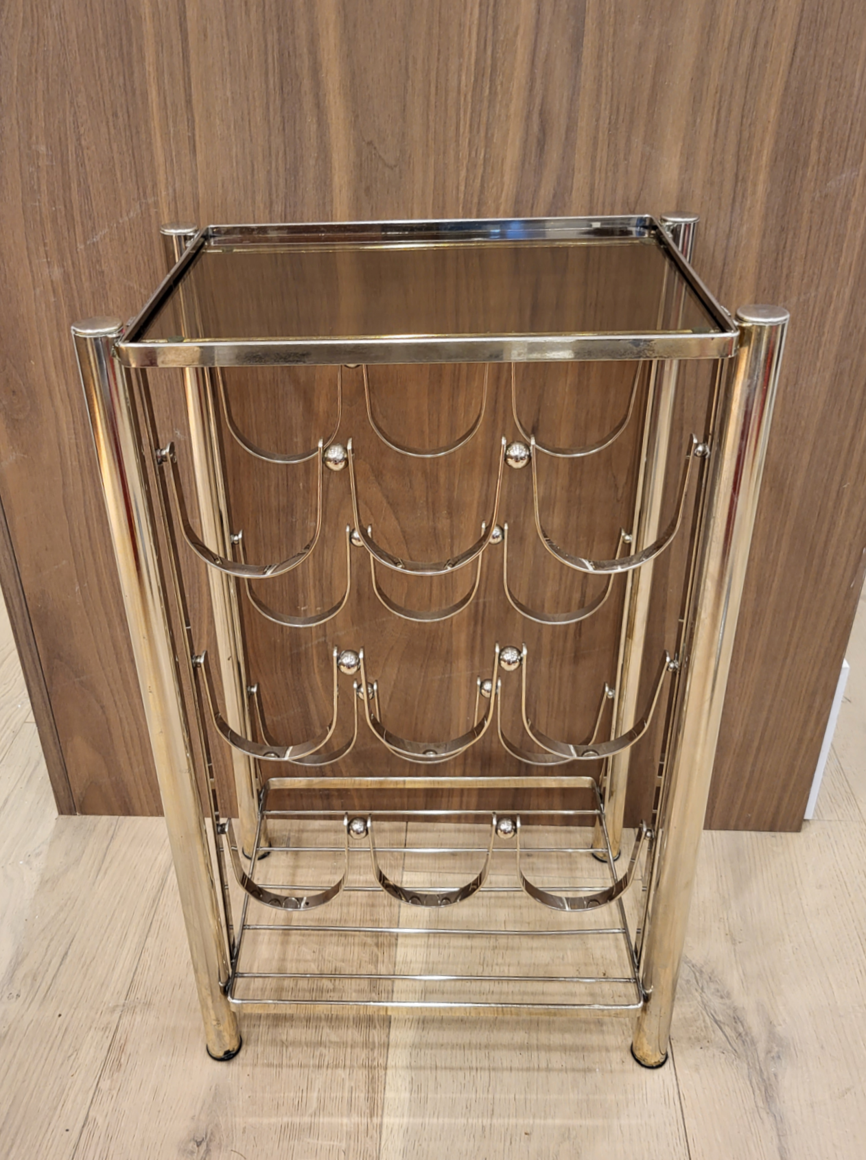SOLD: Brass Wine Rack  | 1970s