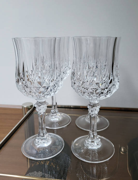 Cristal D'Arques Crystal Wine Glasses (Set of 4)  |  1970's