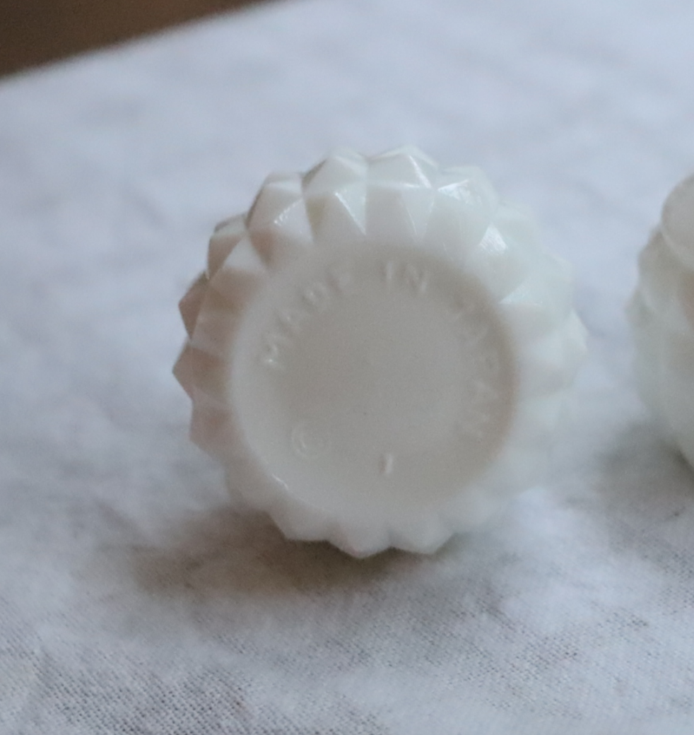 Milk Glass salt and pepper shakers  |  1950's