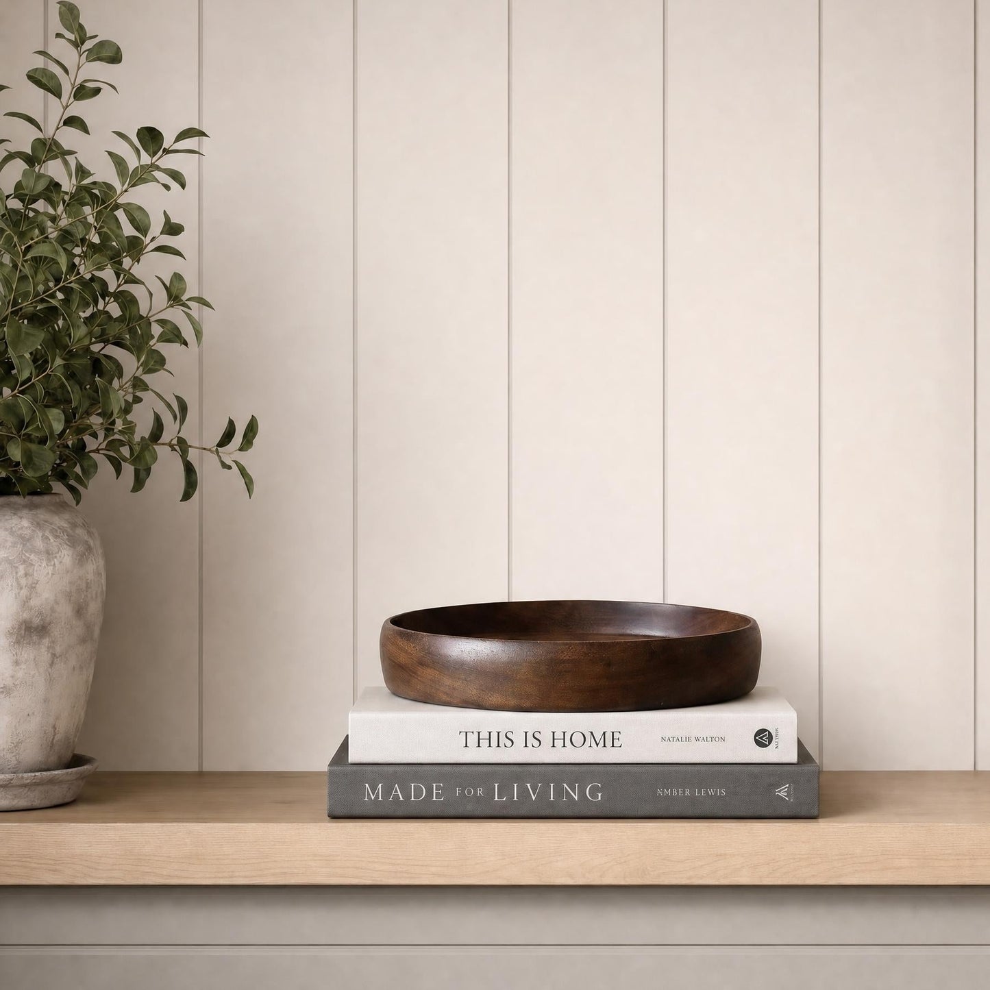 Solid Wood Serving Bowl