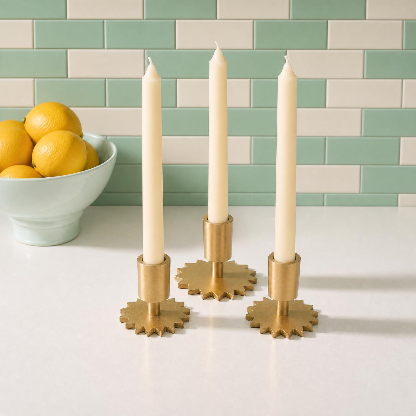 Sunburst Candle Holders | Retro