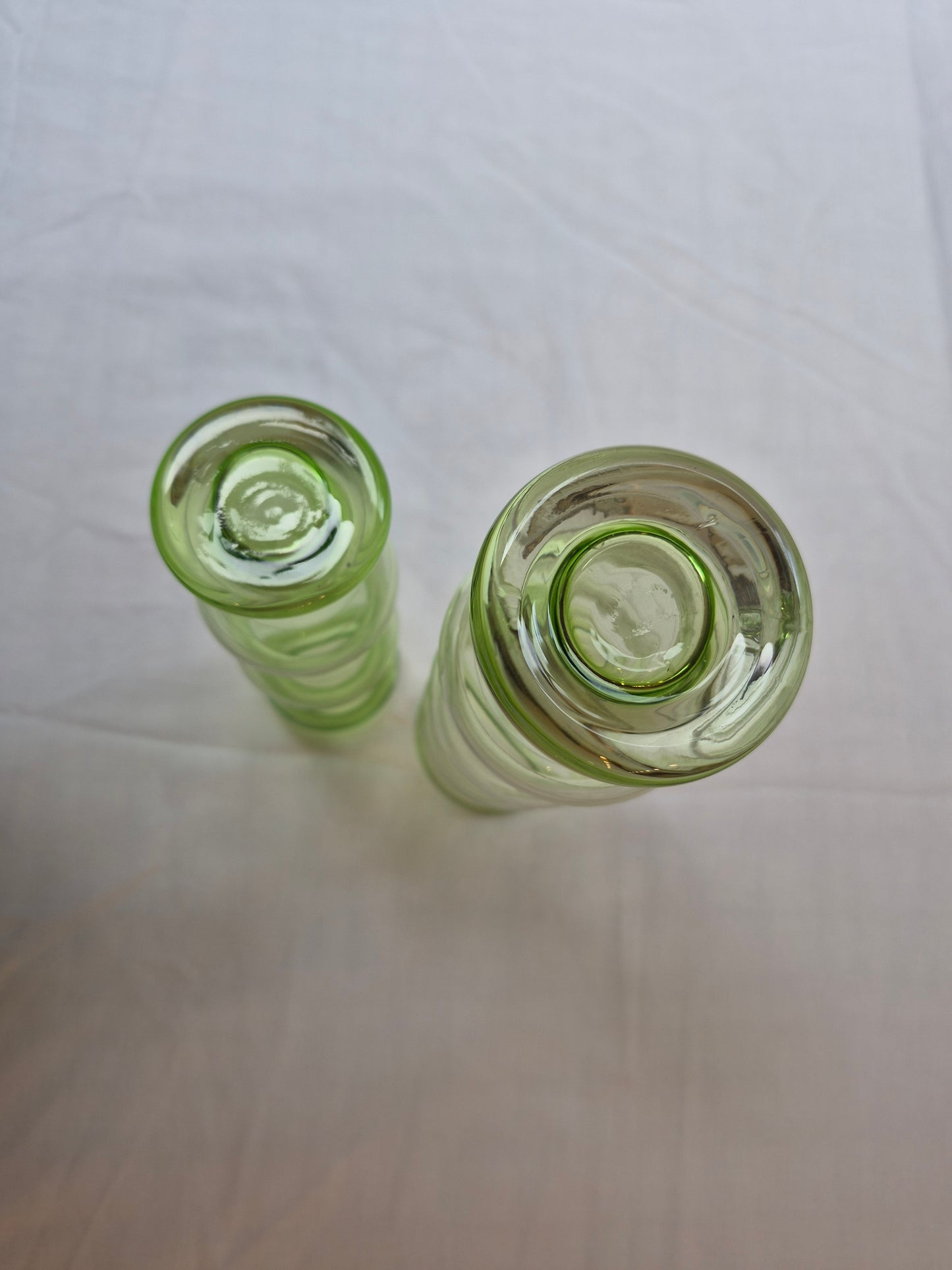 Hand-blown Vases, Empoli-Style (set of 2) | 1960's