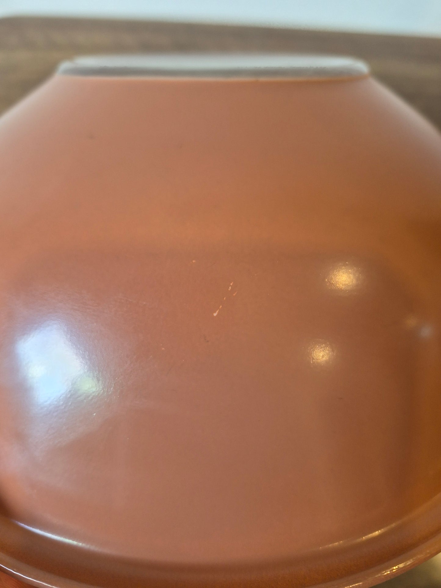 Pink Pyrex Mixing Bowl, Autumn Horizon, 1960s