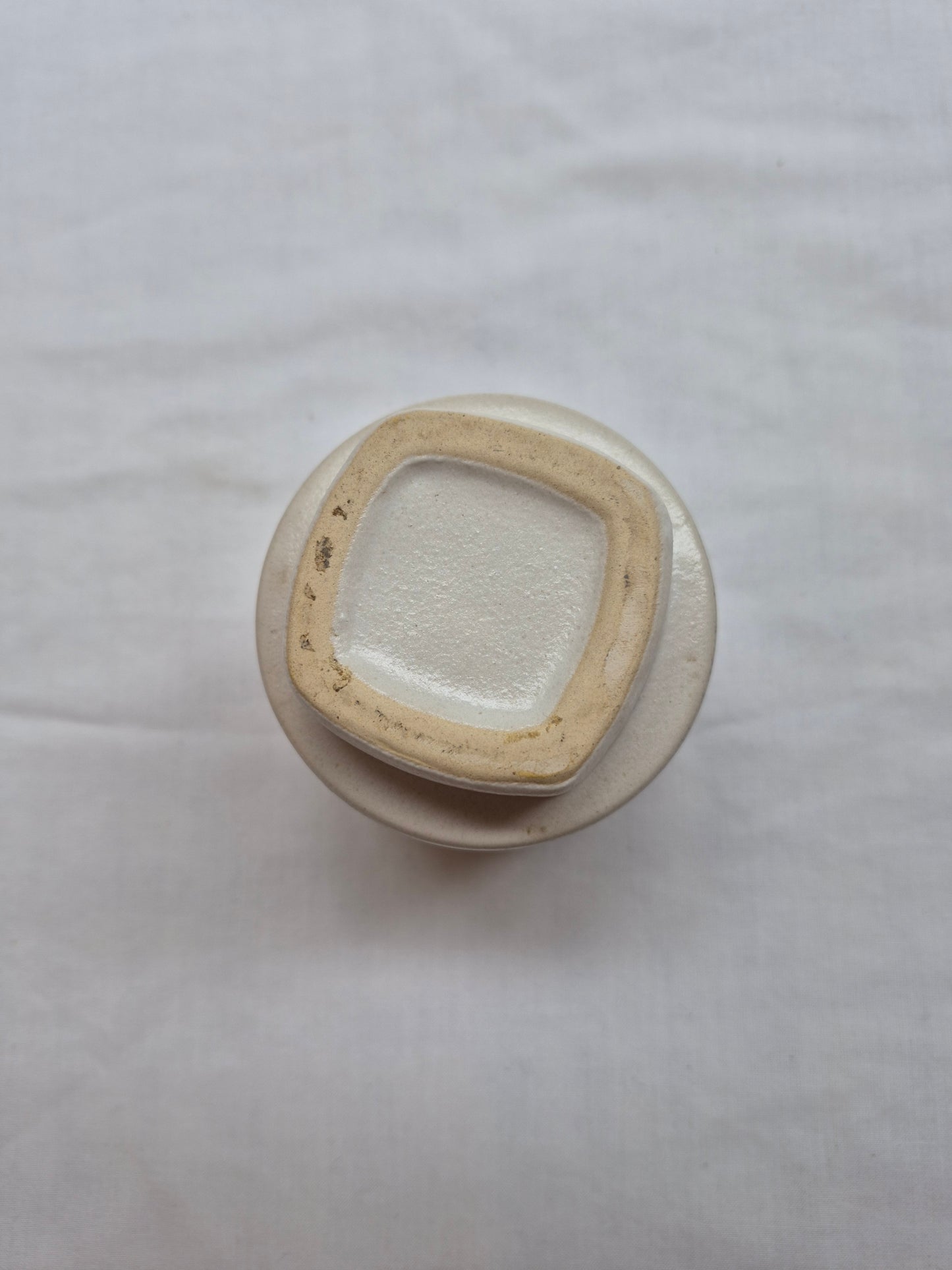 SOLD: Small White Speckled Plant Pot