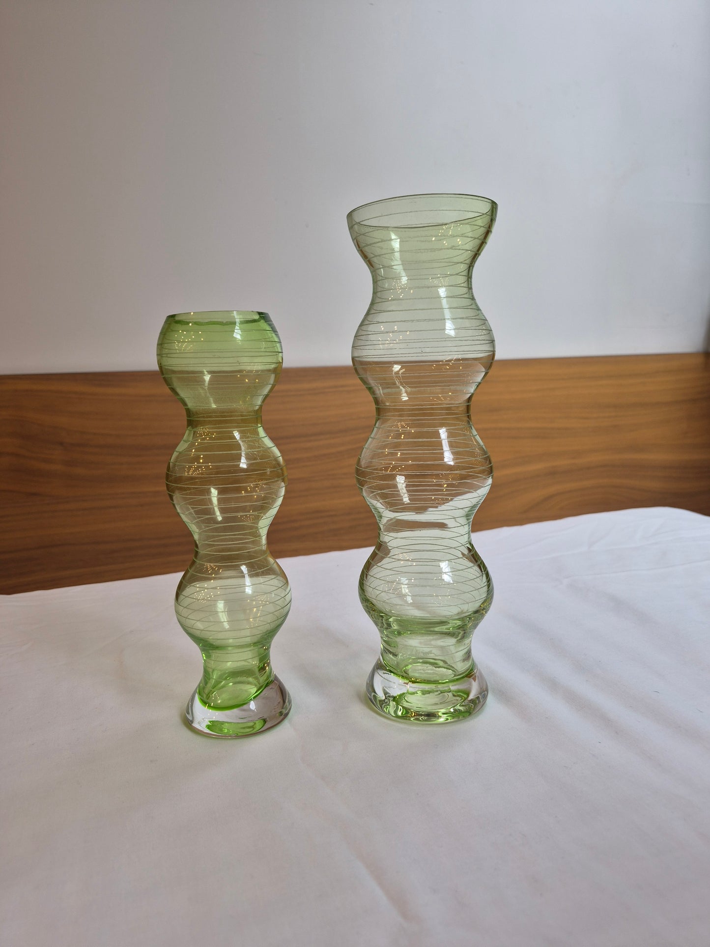 Hand-blown Vases, Empoli-Style (set of 2) | 1960's