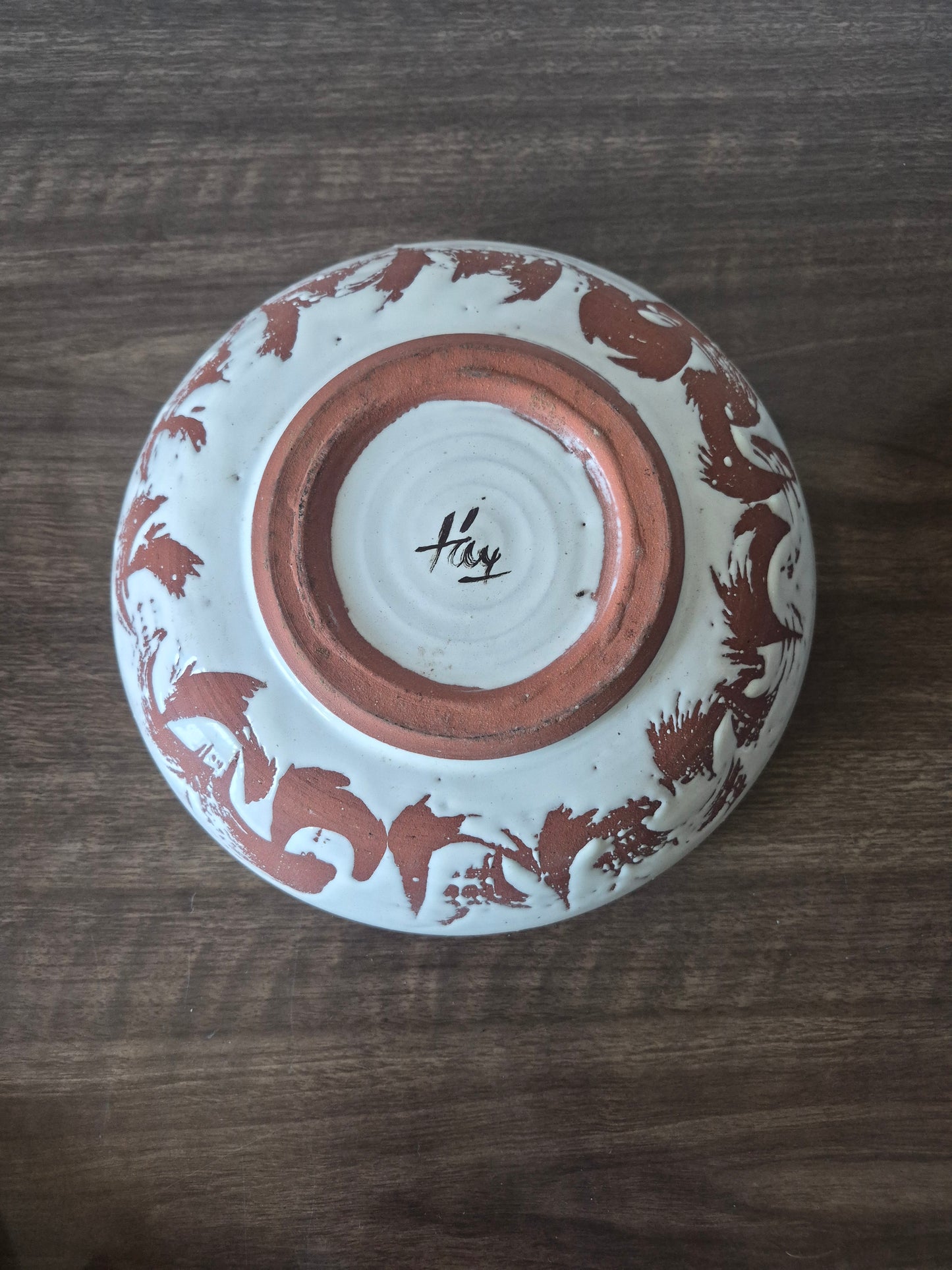 Terracotta Hand-Painted Decorative Bowl, Studio Pottery