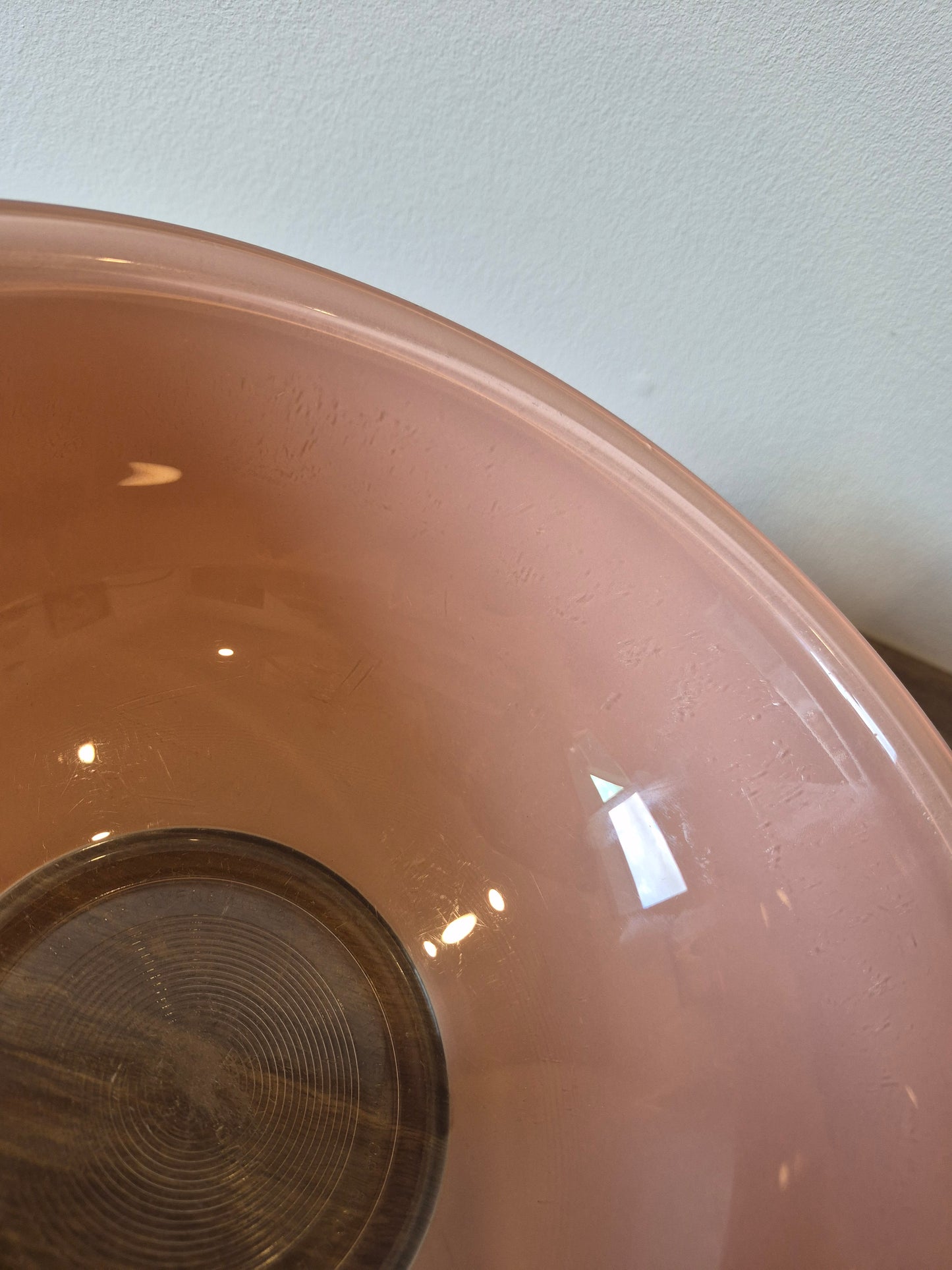 Pink Pyrex Mixing Bowl, Autumn Horizon, 1960s