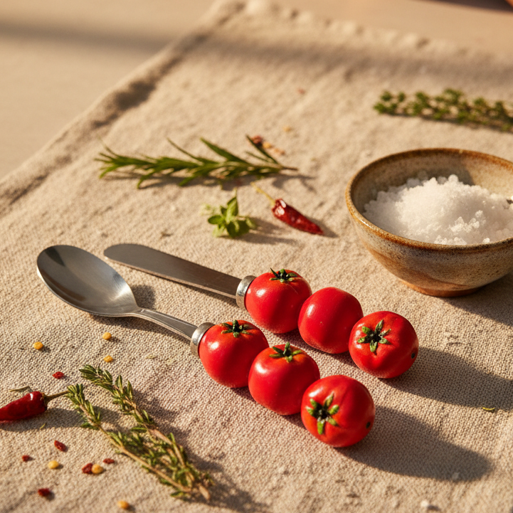 Tomato Utensils for Wine and Cheese,