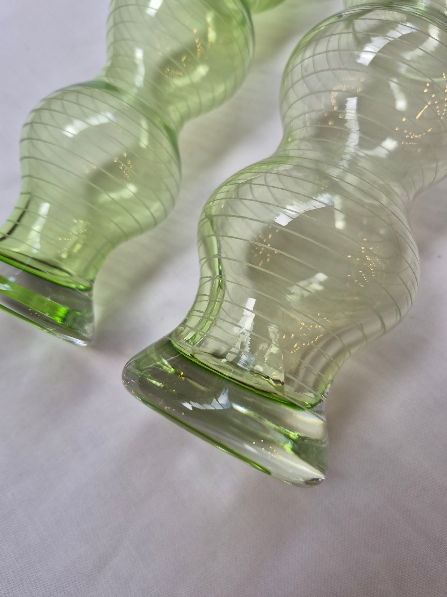Hand-blown Vases, Empoli-Style (set of 2) | 1960's