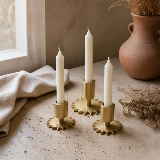 Sunburst Candle Holders | Retro
