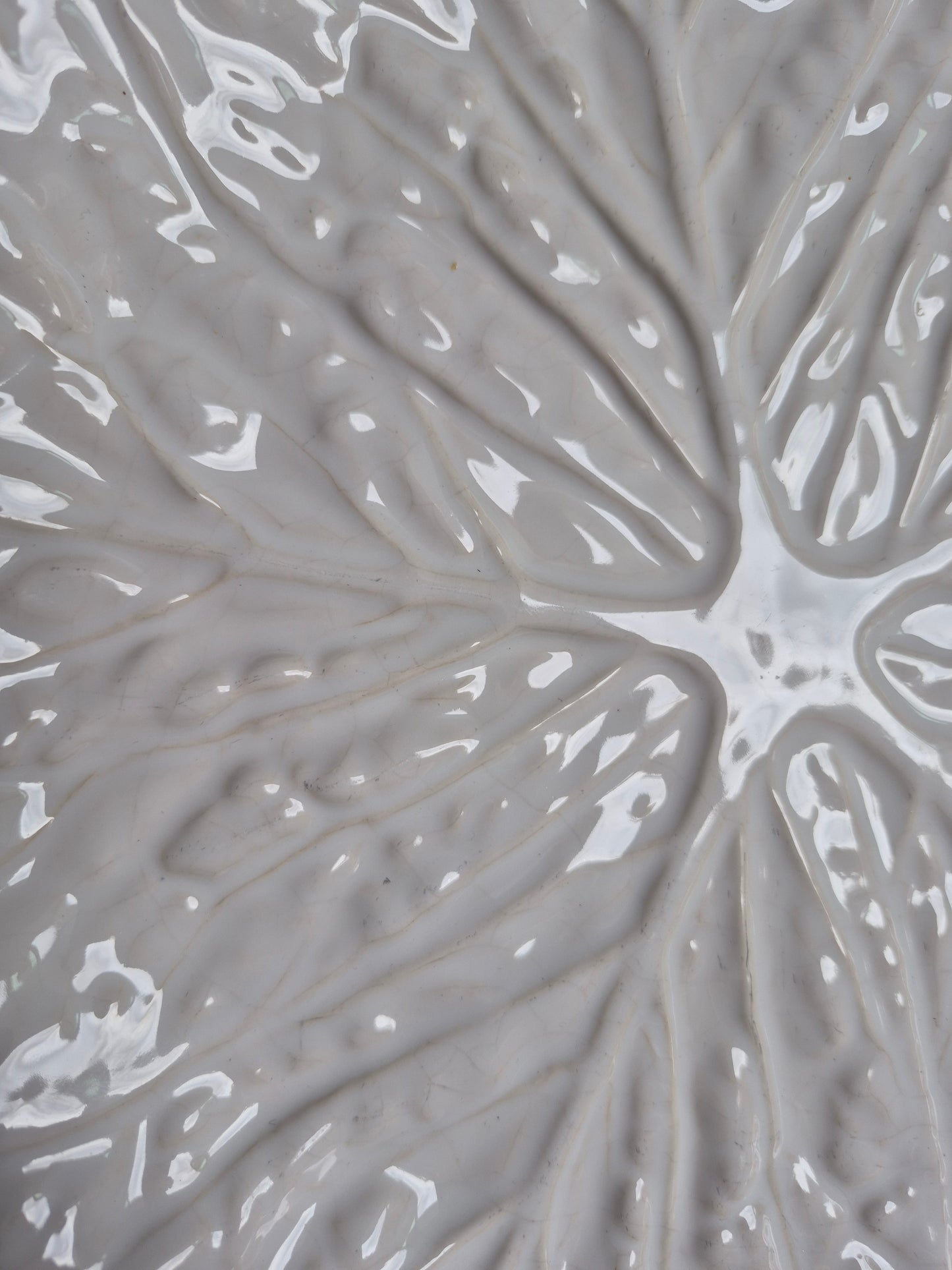 White Cabbageware 12" Serving Platter, 1980s
