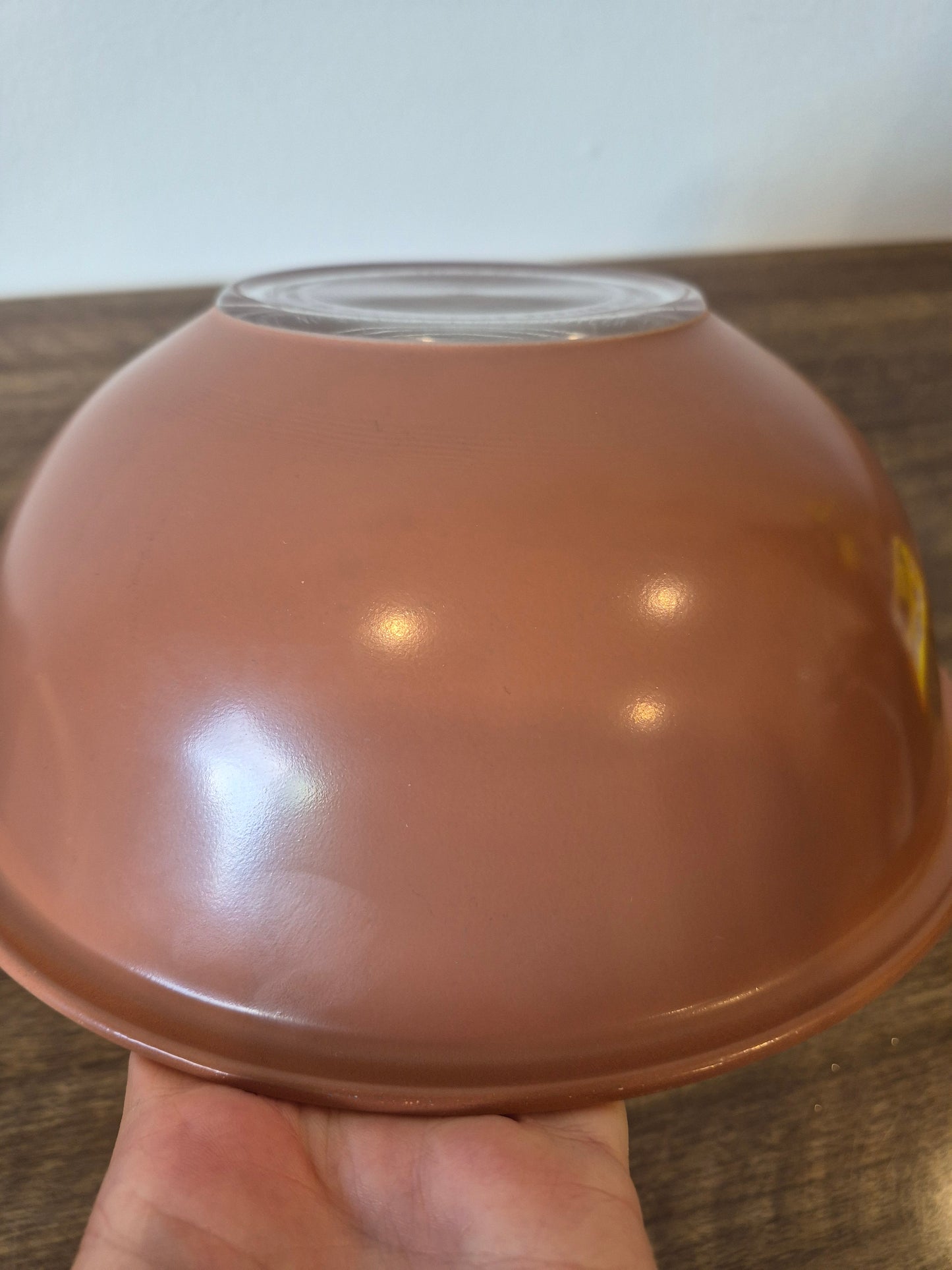 Pink Pyrex Mixing Bowl, Autumn Horizon, 1960s