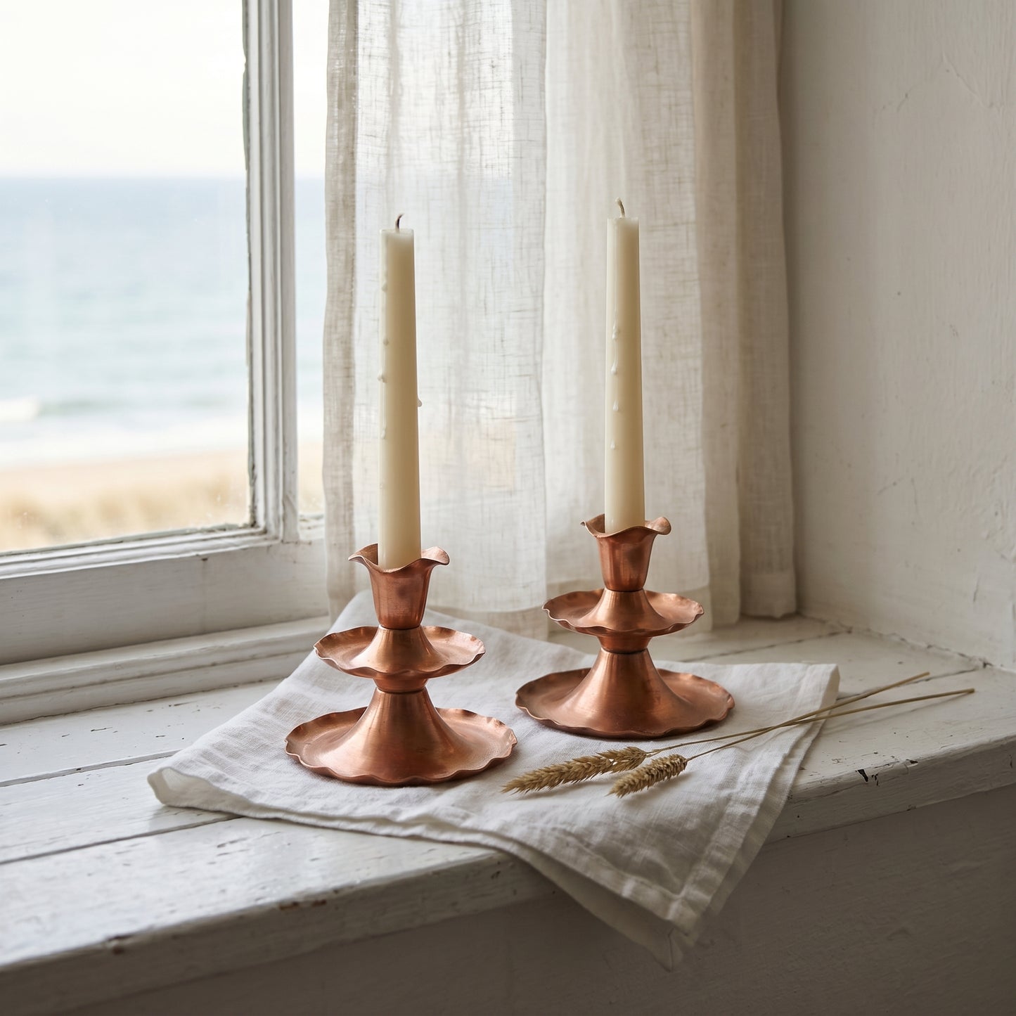 Copper Candlestick Holders (single or pair) | 1950's