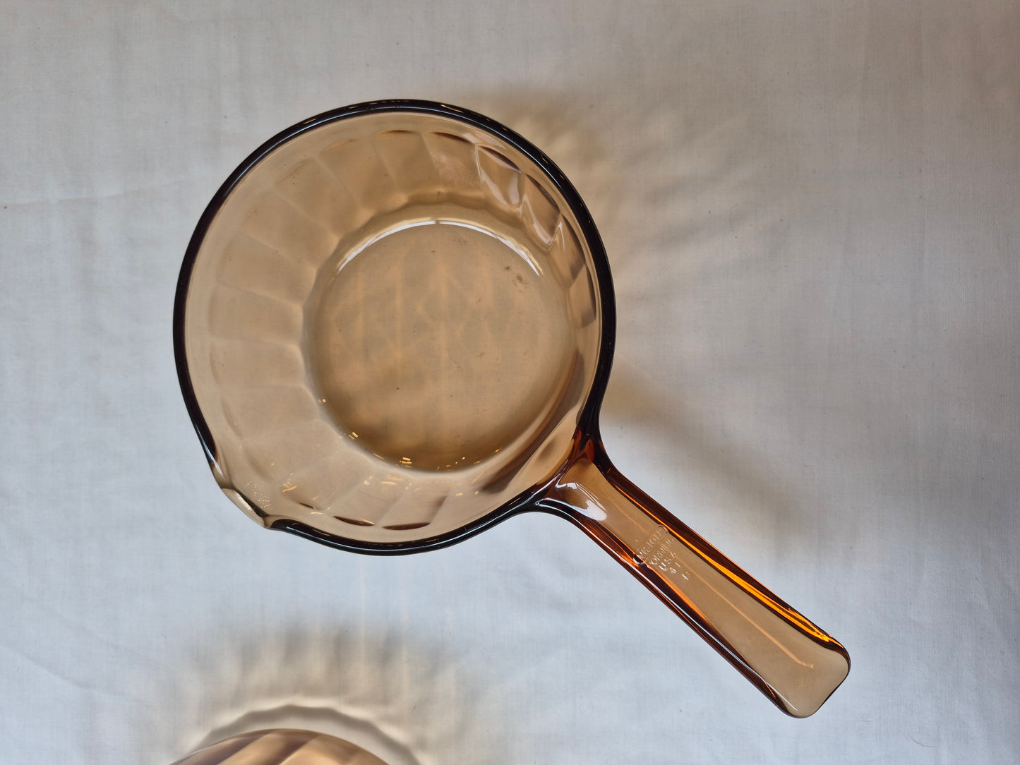 Sepia Glass Pots, Vision by Corning (set of 2) | 1970's
