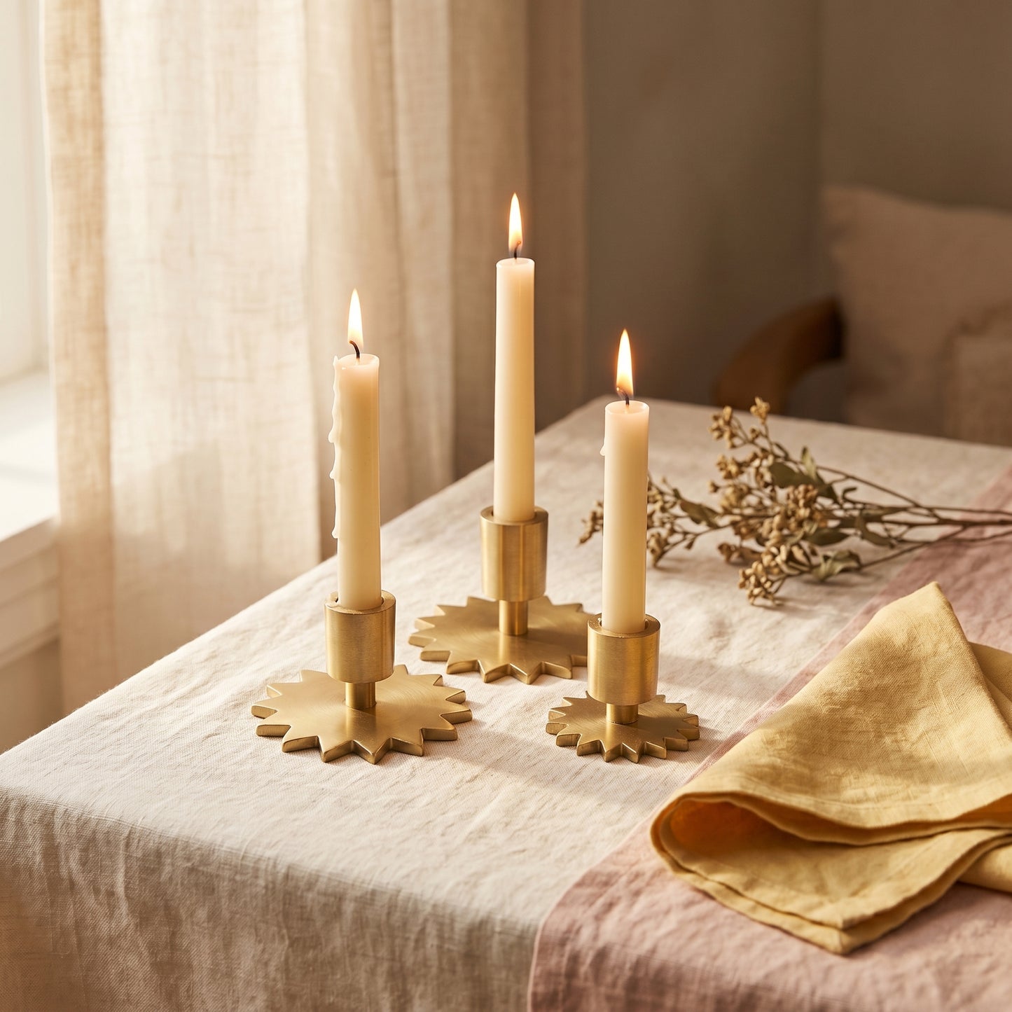 Sunburst Candle Holders | Retro
