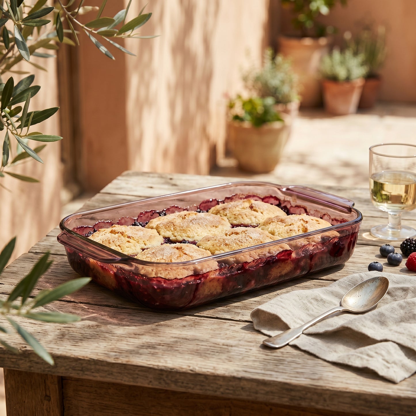Pyrex Cranberry Glass Casserole Dish | 1990's