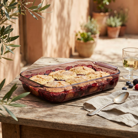 Pyrex Cranberry Glass Casserole Dish | 1990's