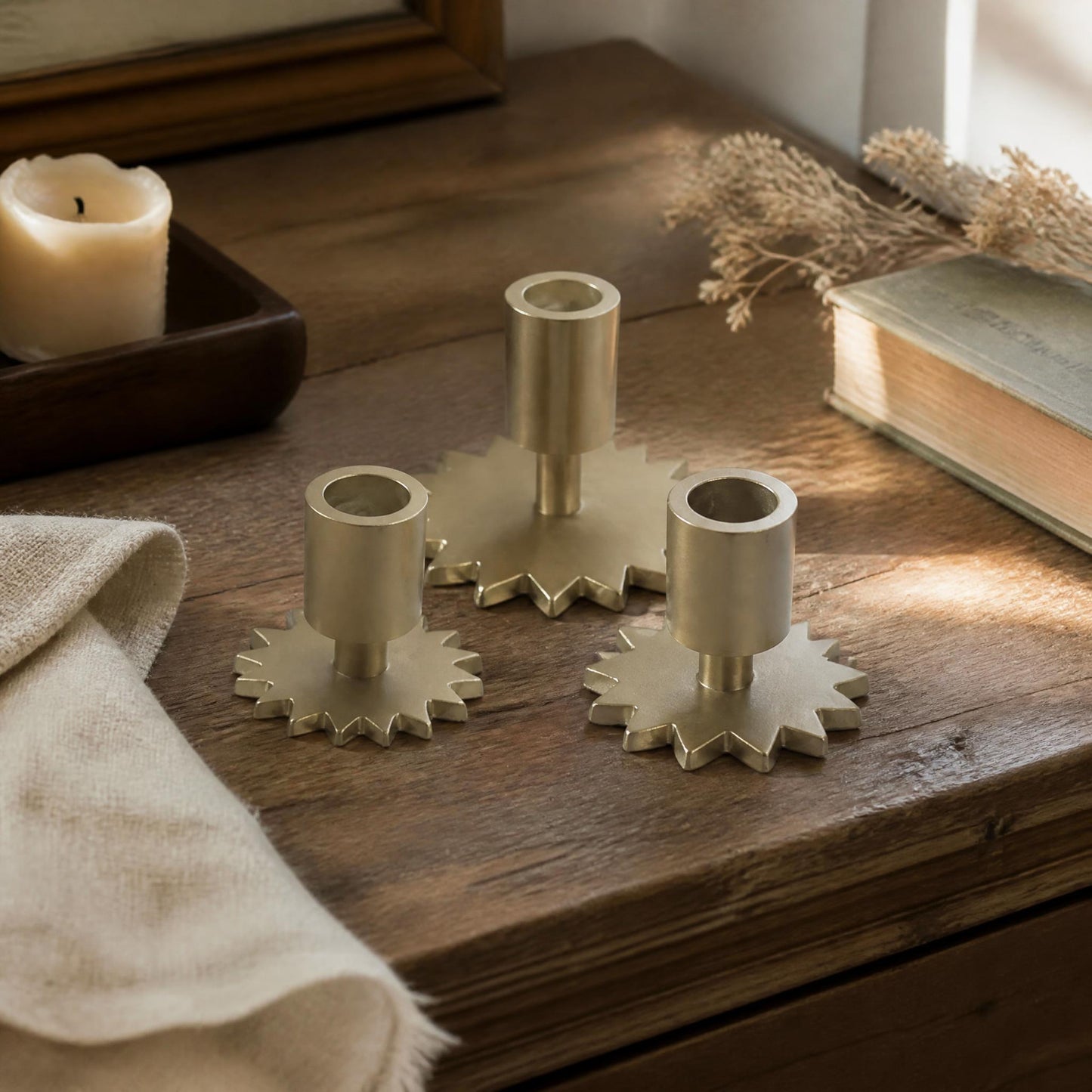 Sunburst Candle Holders | Retro