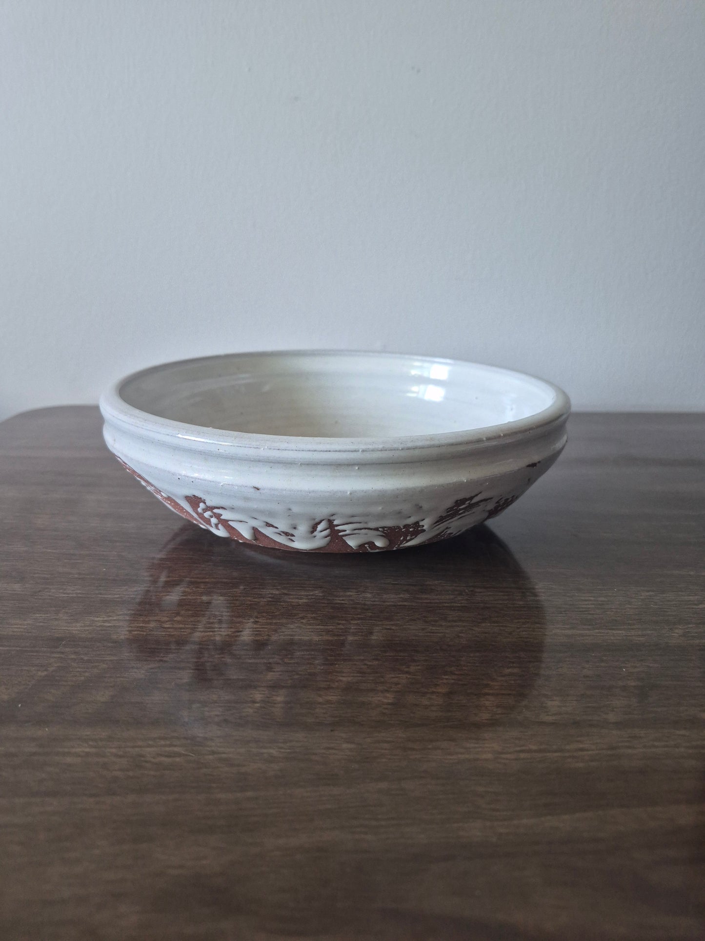Terracotta Hand-Painted Decorative Bowl, Studio Pottery