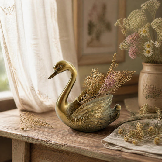 Brass Swan bowl  | 1980's