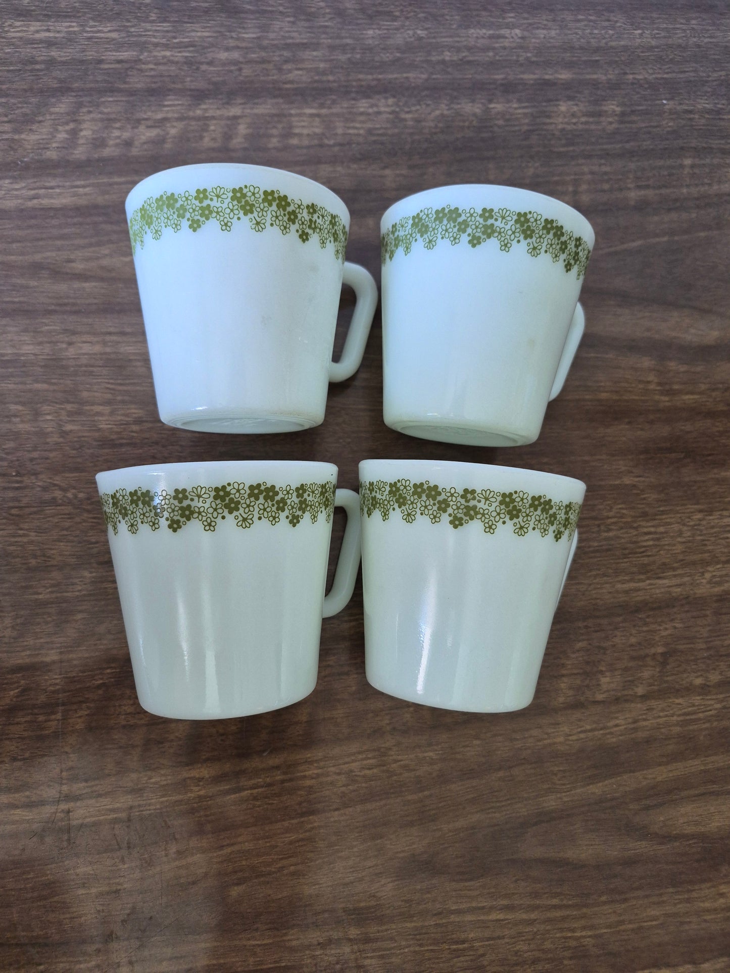 Crazy Daisy Coffee Mugs, Pyrex