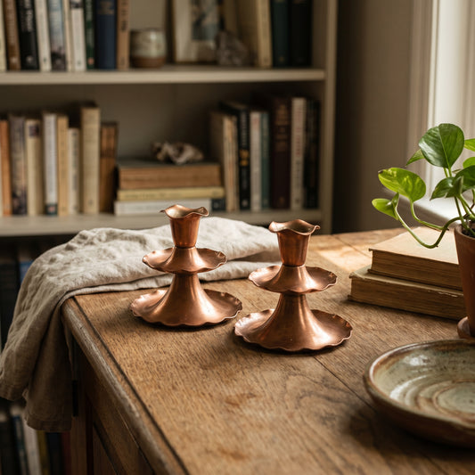 Copper Candlestick Holders (single or pair) | 1950's