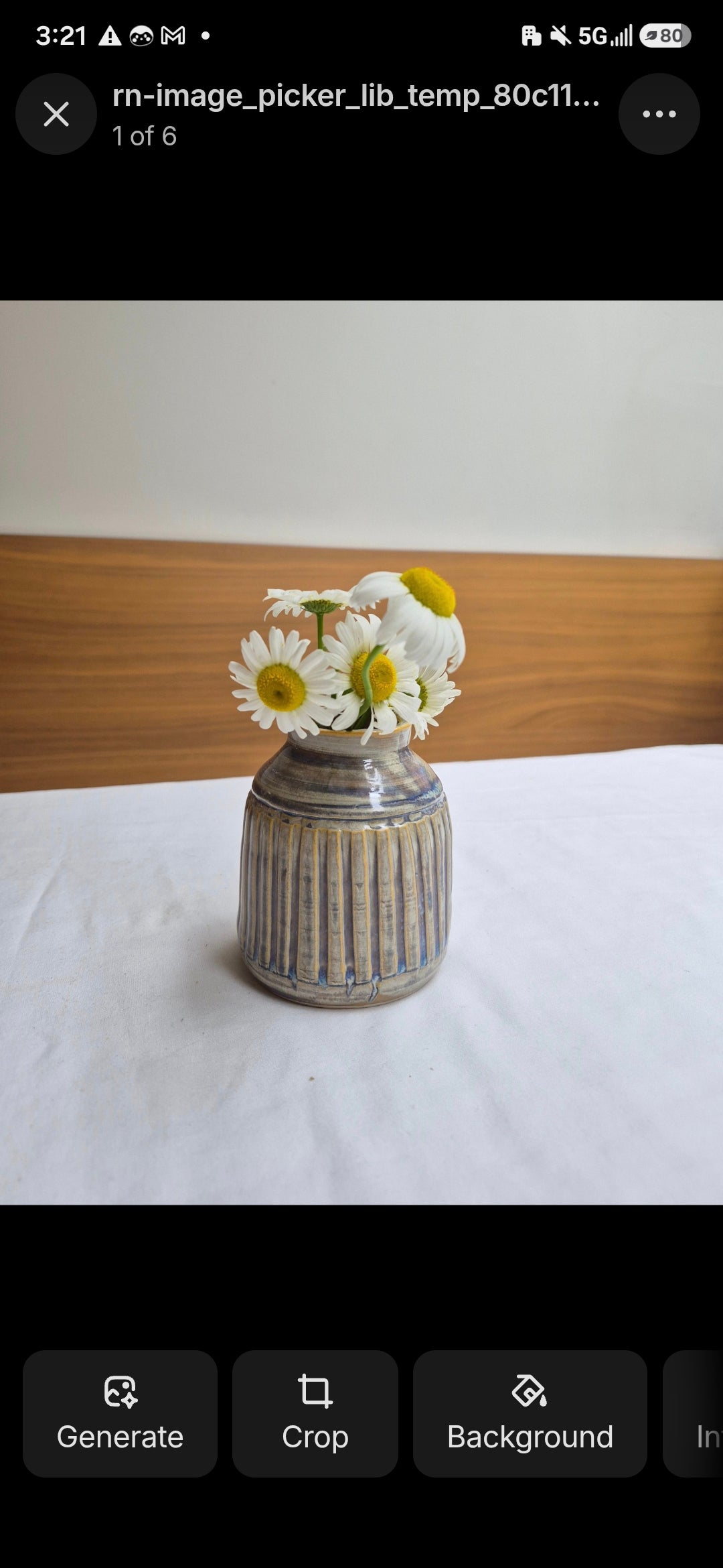 Ceramic Multicoloured Vase, Studio Pottery