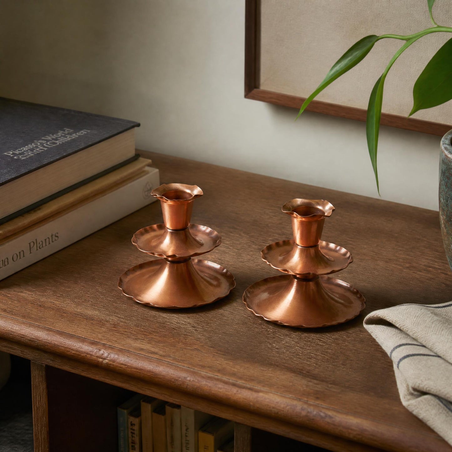 Copper Candlestick Holders (single or pair) | 1950's